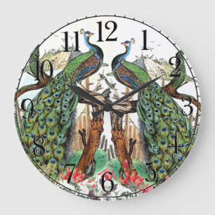 Hummingbird Bird Wildlife Animal Flower Wall Clock