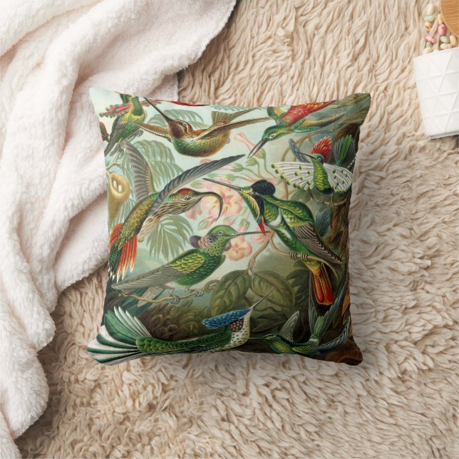 hummingbird bird wildlife classic painting cushion (Blanket)