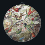 Hummingbird Bird Wildlife Classic Painting Dartboard<br><div class="desc">Hummingbird Classic Painting print - This retro hummingbird print is by Ernst Haeckel from a 1904 antique scientific book. Trochilidae from Ernst Haeckel's Kunstformen der Natur (Art Forms of Nature) from 1904 showing a variety of hummingbirds in their natural surroundings.</div>