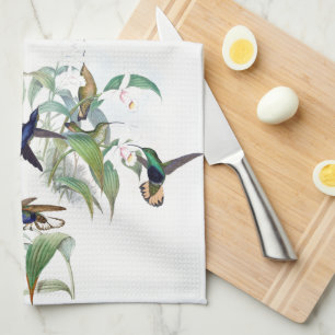Hummingbird Birds Animals Flowers Kitchen Towel