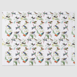 Hummingbird Birds Animals Flowers Tissue Paper