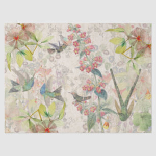 Hummingbird Birds Flowers Animals Tissue Paper