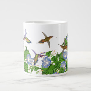 Hummingbird Birds Flowers Floral Jumbo Mug