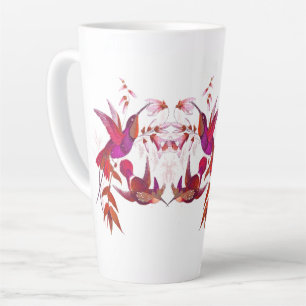 Hummingbird Birds Flowers Wildlife Latte Mug