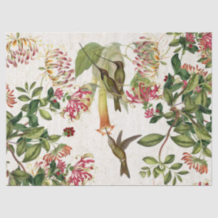 Hummingbird Birds Honeysuckle Flowers Tissue Paper
