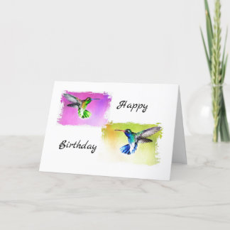 Hummingbird Birthday Card