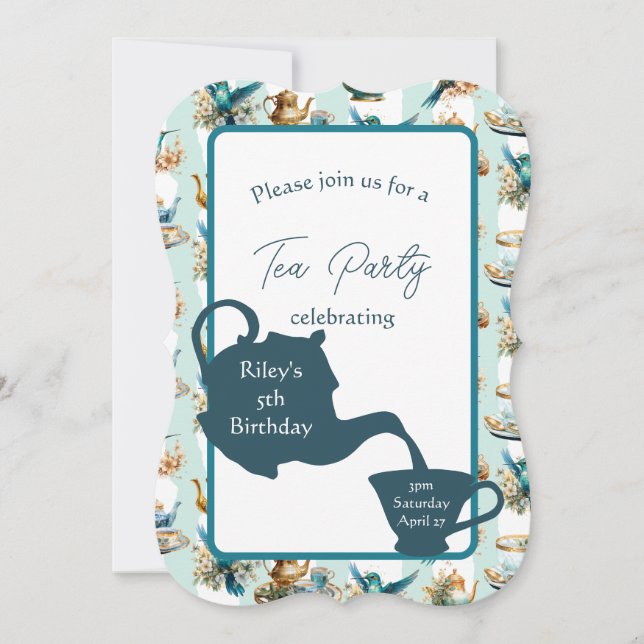 Hummingbird Birthday Tea Party (Front)