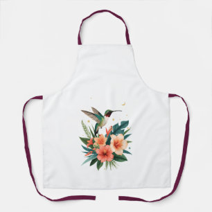 Hummingbird Bloom All-Over Apron