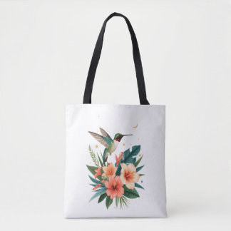 Hummingbird Bloom Tropical Botanical Bag