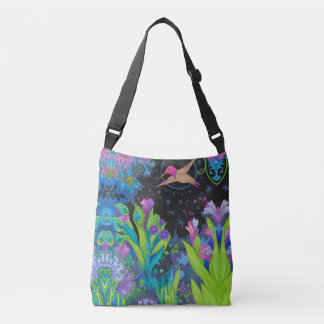 Hummingbird Blooms Crossbody Bag
