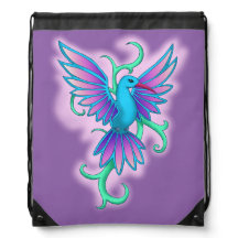 hummingbird blue pink