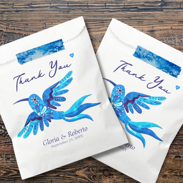 Hummingbird Boho Mexican Wedding Favour Bags (Creator Uploaded)