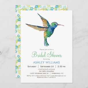 Hummingbird Bridal Shower Invitation