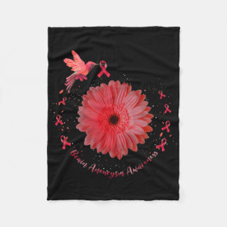 Hummingbird Burgundy Sunflower Brain Aneurysm Awar Fleece Blanket