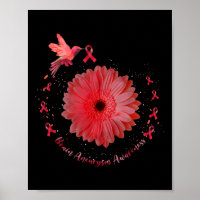 Hummingbird Burgundy Sunflower Brain Aneurysm Awar