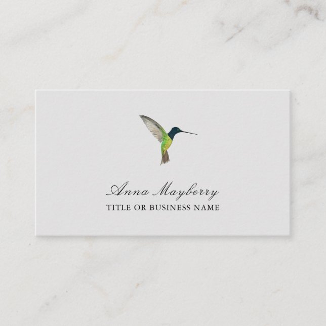 Hummingbird Business Card (Front)