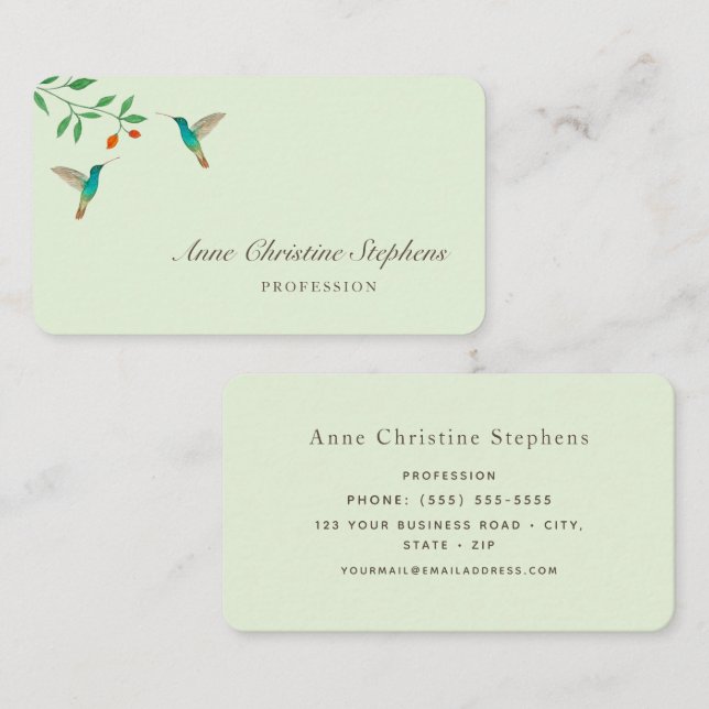 Hummingbird Business Card (Front/Back)