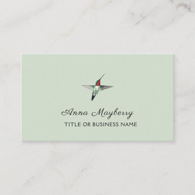 Hummingbird Business Card (Front)