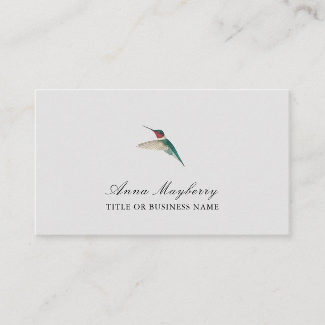 Hummingbird Business Card (Front)