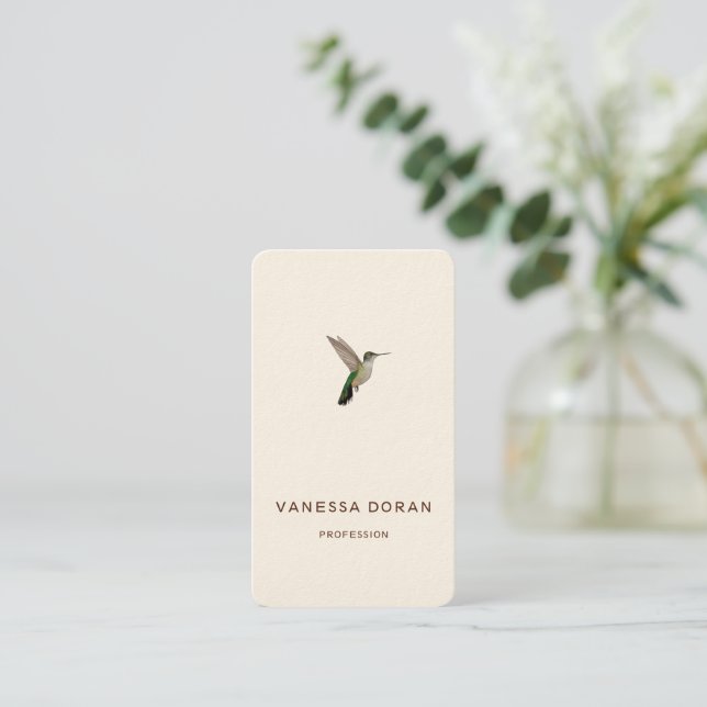Hummingbird  Business Card (Standing Front)