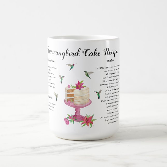 Hummingbird Cake Recipe Coffee Mug (Center)