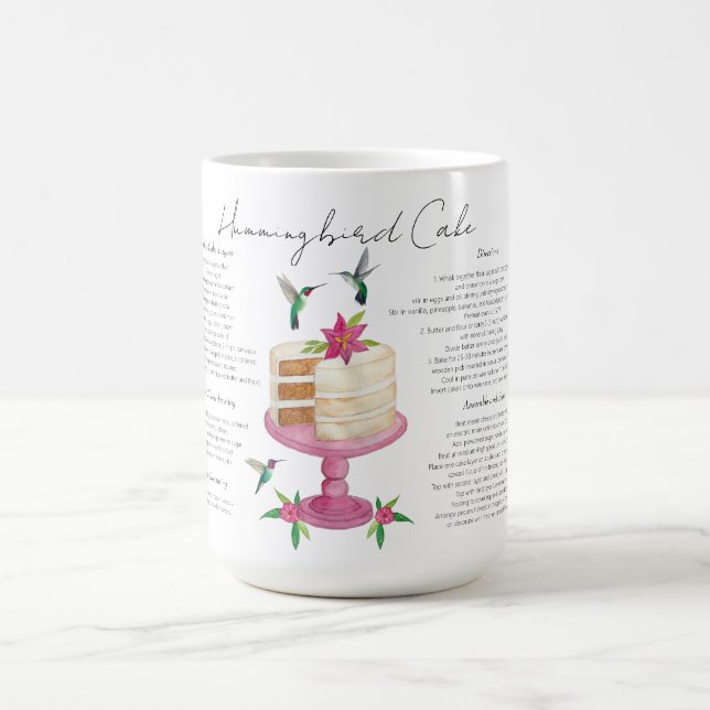 Hummingbird Cake Recipe Coffee Mug (Center)