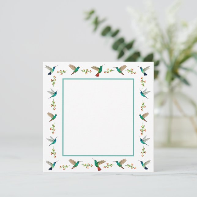 Hummingbird  card (Standing Front)