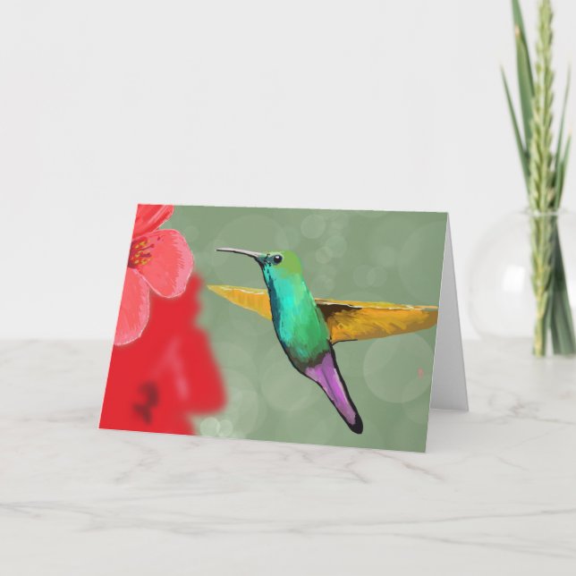 hummingbird card all occasion (Front)