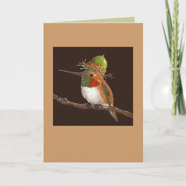 hummingbird card, (Rufous) Card (Front)