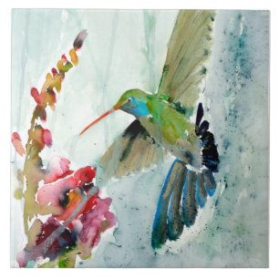 Hummingbird Ceramic Kitchen Tile
