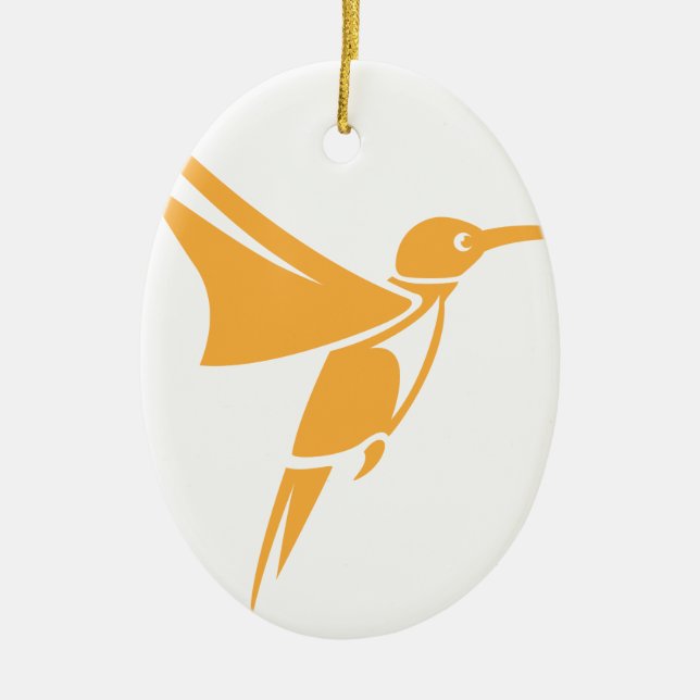 Hummingbird Ceramic Ornament (Front)
