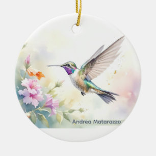 Hummingbird Ceramic Ornament