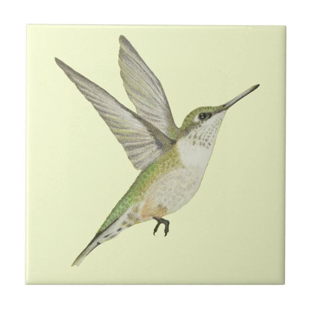 Hummingbird Ceramic Tile (Front)