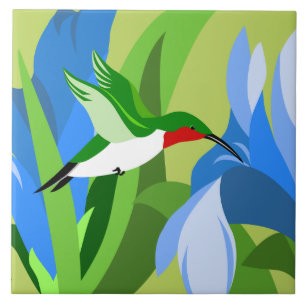 Hummingbird Ceramic Tile