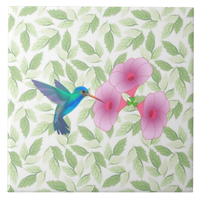 Hummingbird Ceramic Tile (Front)