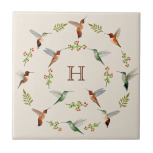 Hummingbird Ceramic Tile