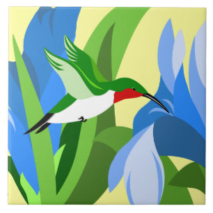 Hummingbird Ceramic Tile