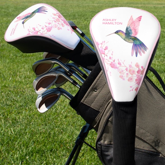 Hummingbird Cherry Blossoms Golf Head Cover (Creator Uploaded)