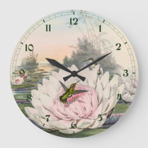 Hummingbird Chlorostilbon Portmanni by Gould Large Clock