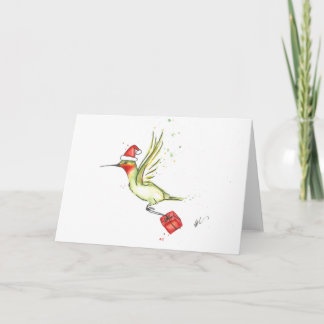 Hummingbird Christmas Card
