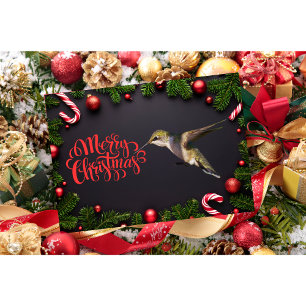 Hummingbird Christmas Card