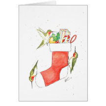 Hummingbird Christmas Card