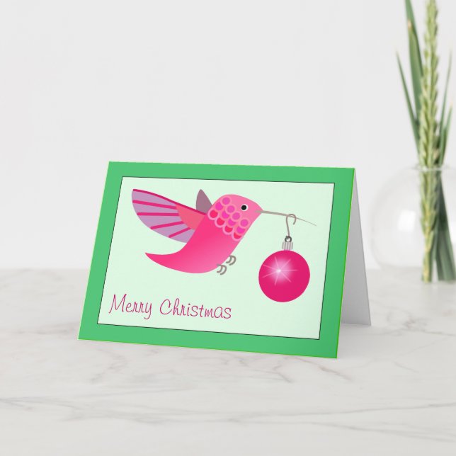 Hummingbird Christmas Card (Front)
