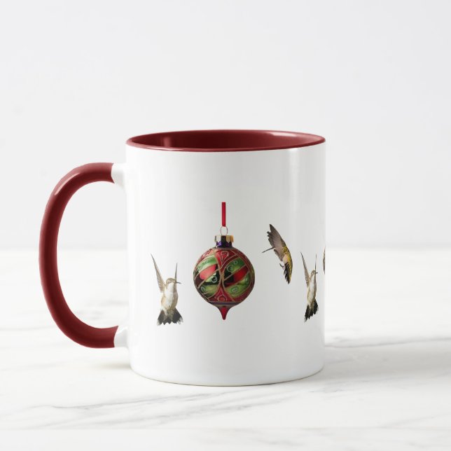 Hummingbird Christmas Coffee Cup (Left)