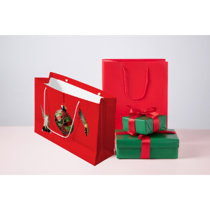 Hummingbird Christmas Gift Bag