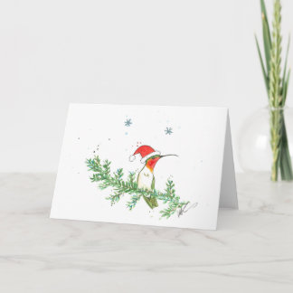 Hummingbird Christmas Holiday Card