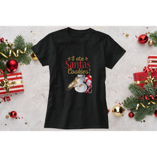 Hummingbird Christmas Shirt-I ate Santa's Cookies T-Shirt