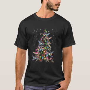 Hummingbird Christmas Tree Funny Birds Xmas Decora T-Shirt