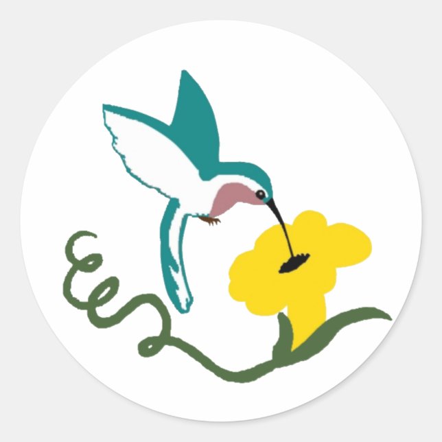 Hummingbird Classic Round Sticker (Front)