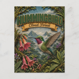 Hummingbird Cloud Forest POPCUT Postcard
